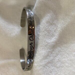 Silver bracelet - Phillipians 4:13